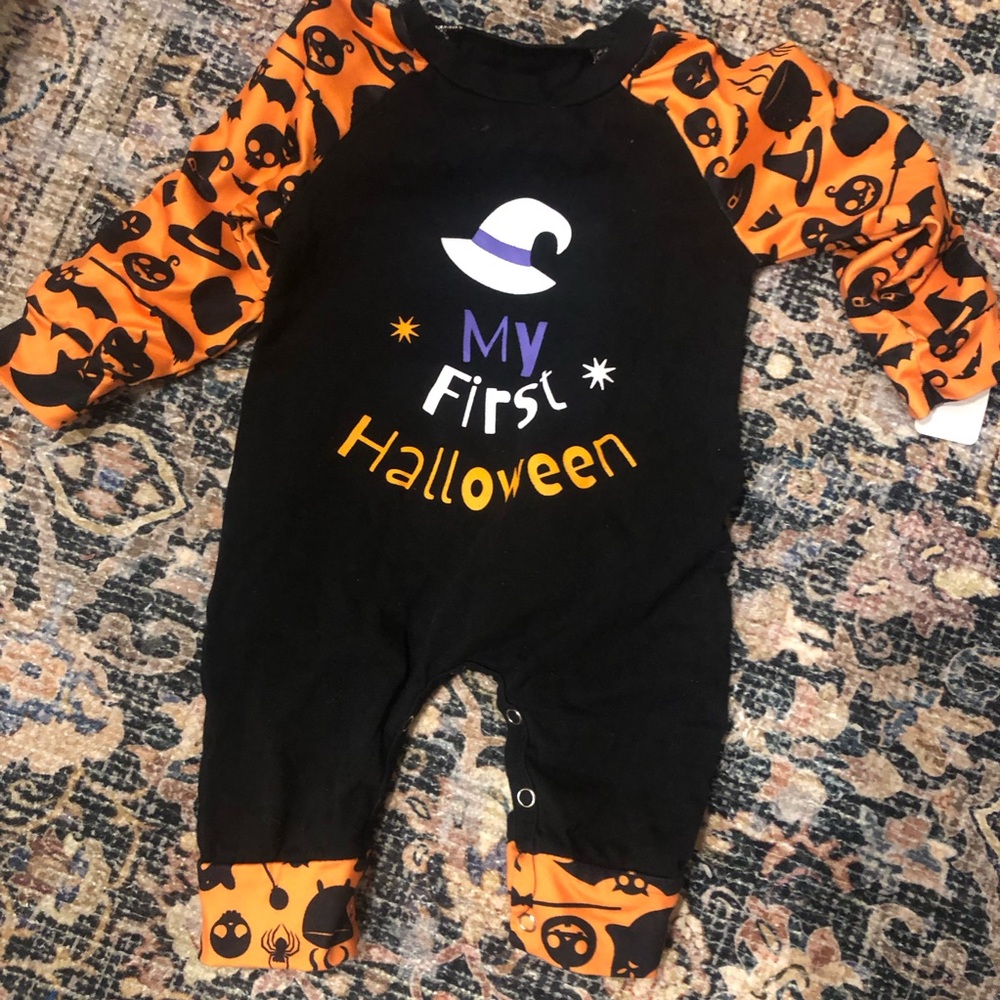 My First Halloween Bodysuit - Black and Orange